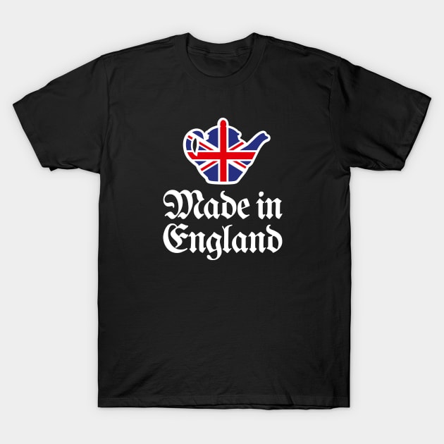 Made in England teapot Great Britain Union Jack T-Shirt by LaundryFactory